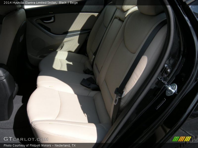 Black / Beige 2014 Hyundai Elantra Limited Sedan
