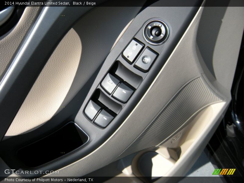 Black / Beige 2014 Hyundai Elantra Limited Sedan