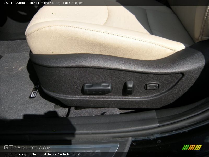 Black / Beige 2014 Hyundai Elantra Limited Sedan