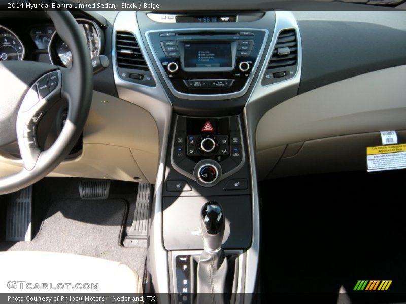 Black / Beige 2014 Hyundai Elantra Limited Sedan