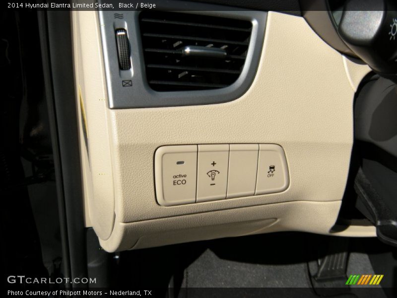 Black / Beige 2014 Hyundai Elantra Limited Sedan