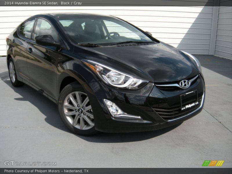 Black / Gray 2014 Hyundai Elantra SE Sedan