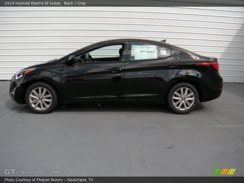 Black / Gray 2014 Hyundai Elantra SE Sedan
