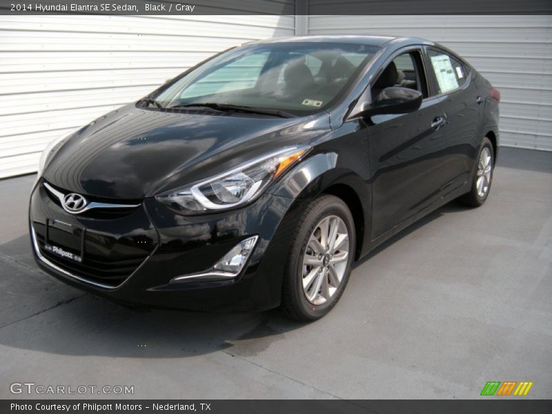 Black / Gray 2014 Hyundai Elantra SE Sedan