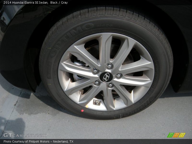 Black / Gray 2014 Hyundai Elantra SE Sedan