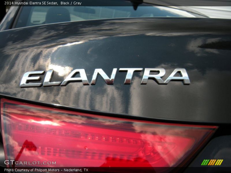 Black / Gray 2014 Hyundai Elantra SE Sedan