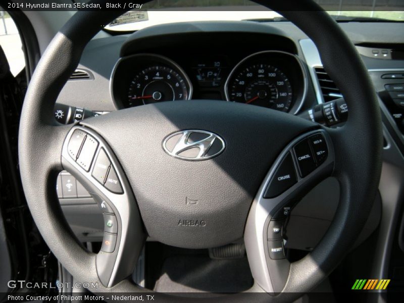 Black / Gray 2014 Hyundai Elantra SE Sedan