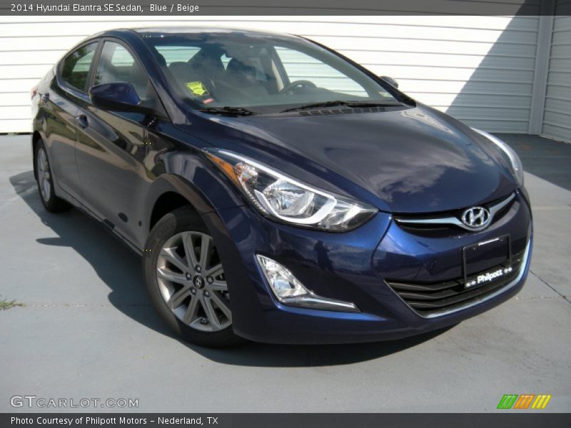 Blue / Beige 2014 Hyundai Elantra SE Sedan