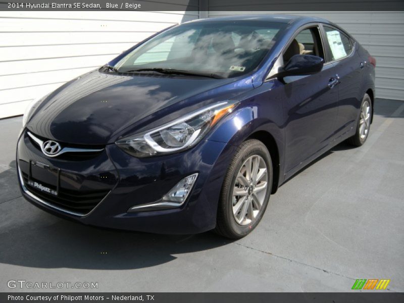 Blue / Beige 2014 Hyundai Elantra SE Sedan