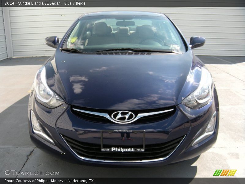 Blue / Beige 2014 Hyundai Elantra SE Sedan