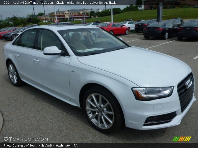 Glacier White Metallic / Velvet Beige/Black 2014 Audi A4 2.0T quattro Sedan