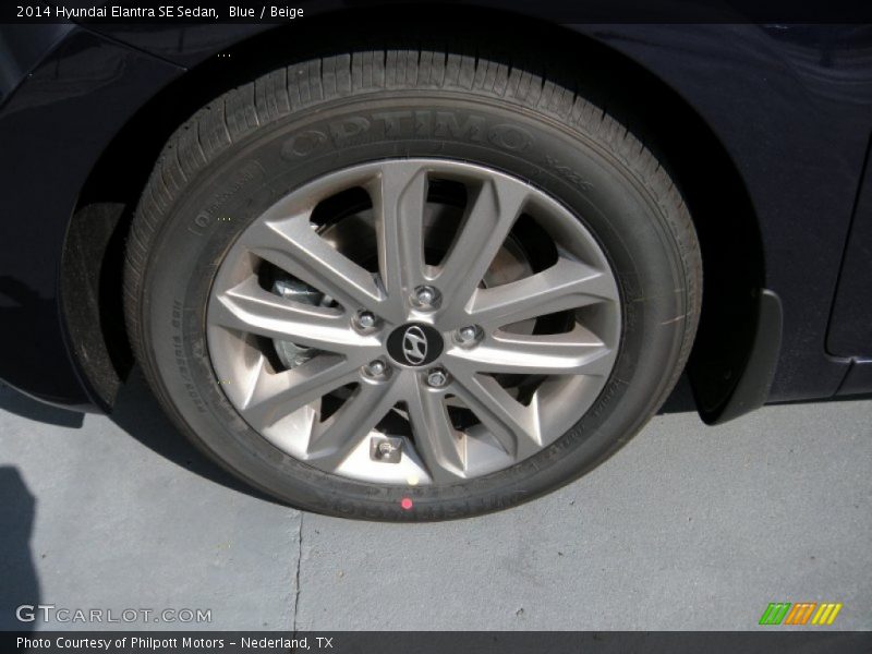 Blue / Beige 2014 Hyundai Elantra SE Sedan