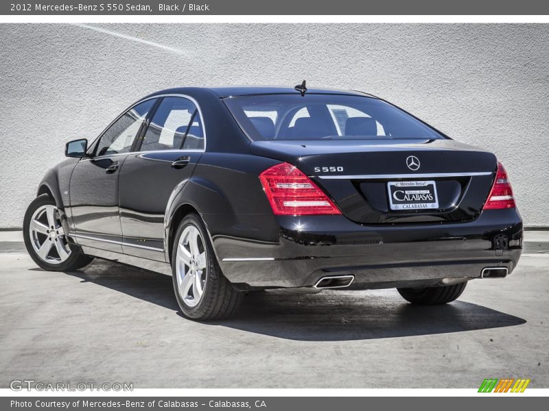 Black / Black 2012 Mercedes-Benz S 550 Sedan