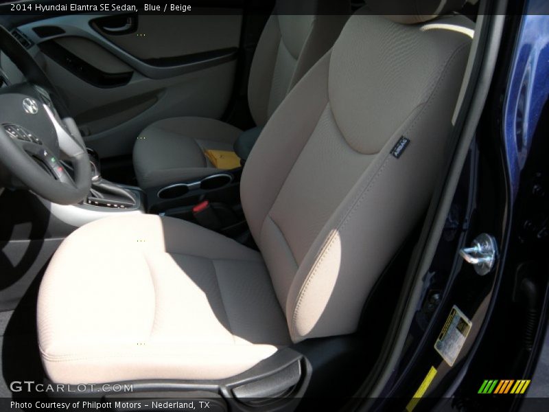Blue / Beige 2014 Hyundai Elantra SE Sedan