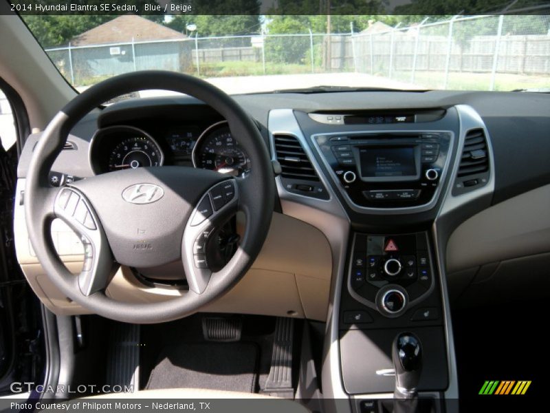 Blue / Beige 2014 Hyundai Elantra SE Sedan