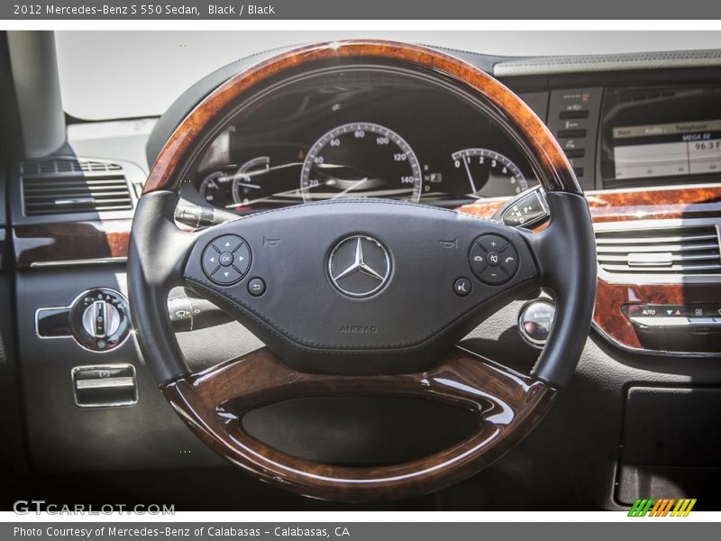 Black / Black 2012 Mercedes-Benz S 550 Sedan