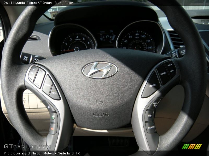 Blue / Beige 2014 Hyundai Elantra SE Sedan