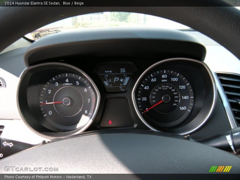 Blue / Beige 2014 Hyundai Elantra SE Sedan