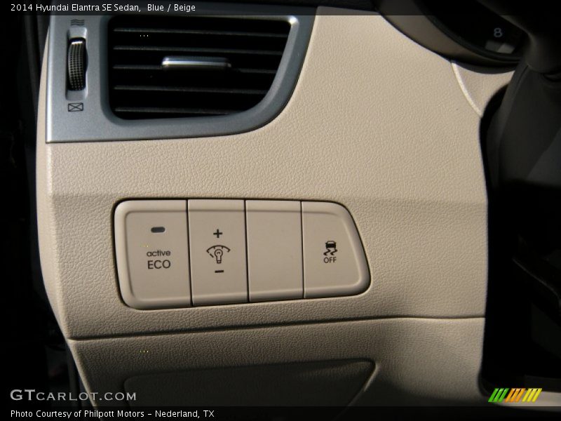 Blue / Beige 2014 Hyundai Elantra SE Sedan