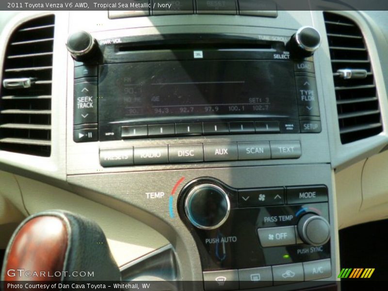 Tropical Sea Metallic / Ivory 2011 Toyota Venza V6 AWD
