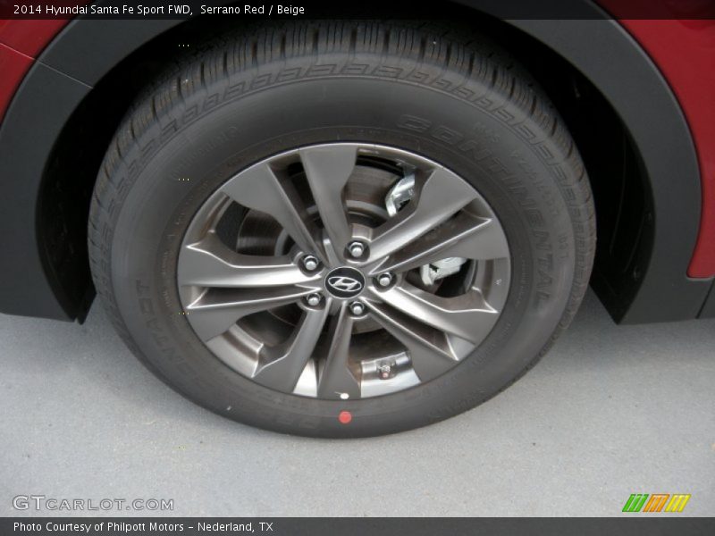Serrano Red / Beige 2014 Hyundai Santa Fe Sport FWD