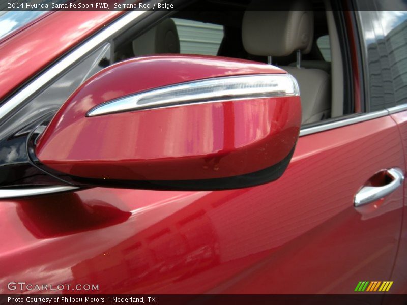 Serrano Red / Beige 2014 Hyundai Santa Fe Sport FWD