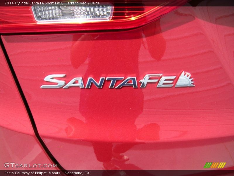 Serrano Red / Beige 2014 Hyundai Santa Fe Sport FWD
