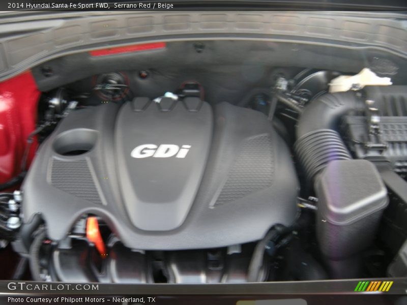 Serrano Red / Beige 2014 Hyundai Santa Fe Sport FWD