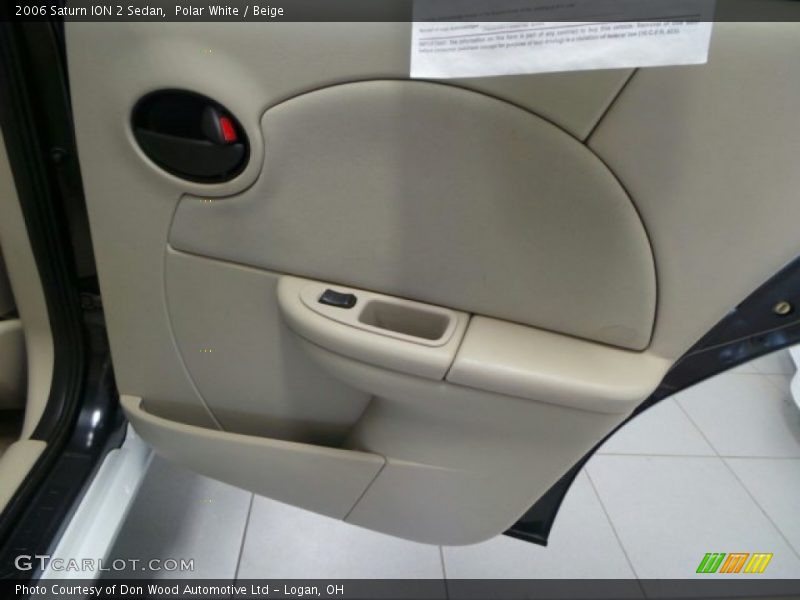 Polar White / Beige 2006 Saturn ION 2 Sedan