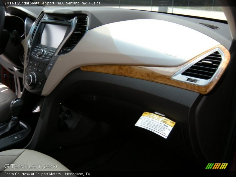 Serrano Red / Beige 2014 Hyundai Santa Fe Sport FWD