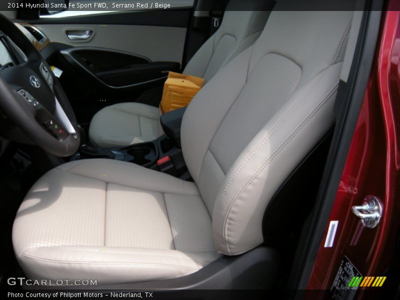 Serrano Red / Beige 2014 Hyundai Santa Fe Sport FWD