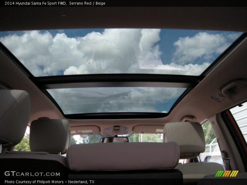 Serrano Red / Beige 2014 Hyundai Santa Fe Sport FWD