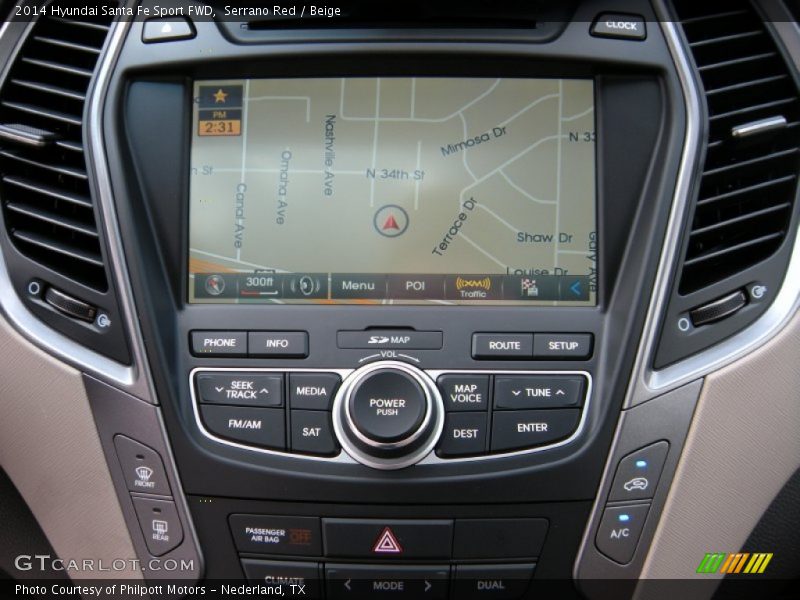 Serrano Red / Beige 2014 Hyundai Santa Fe Sport FWD