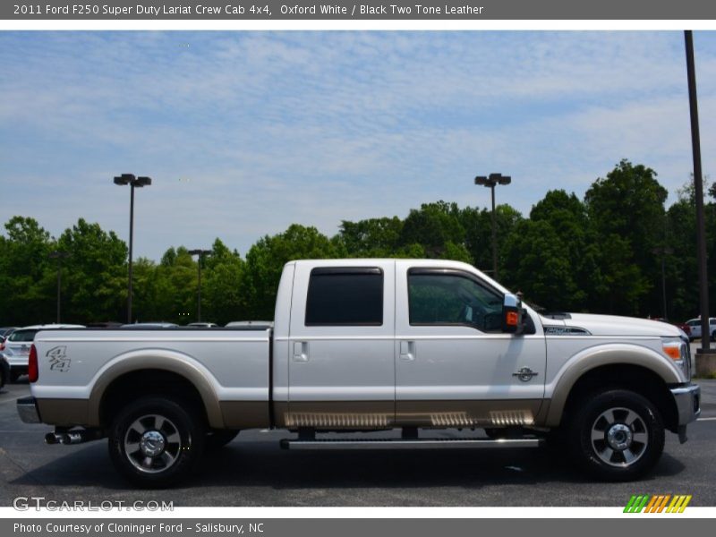 Oxford White / Black Two Tone Leather 2011 Ford F250 Super Duty Lariat Crew Cab 4x4