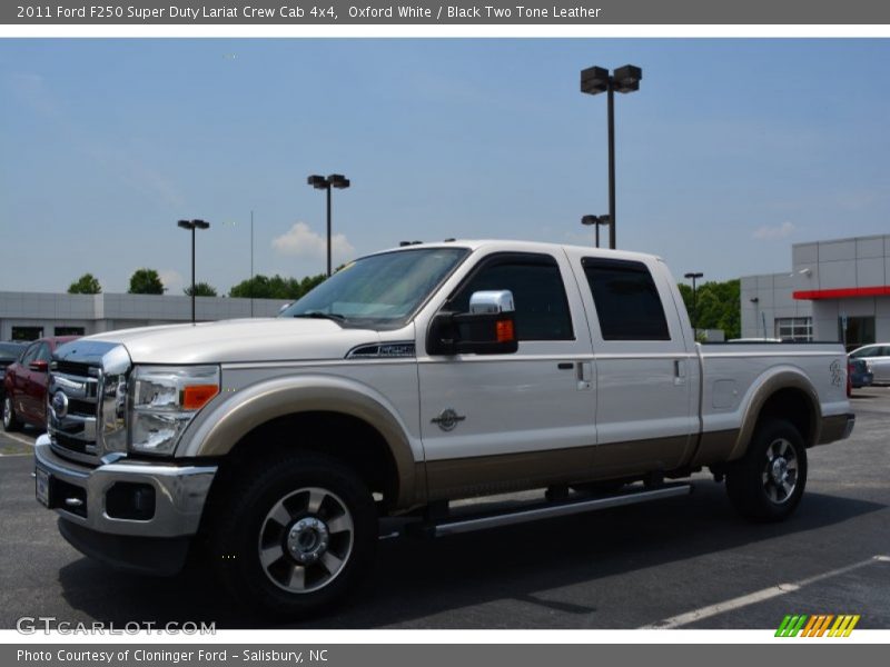 Oxford White / Black Two Tone Leather 2011 Ford F250 Super Duty Lariat Crew Cab 4x4