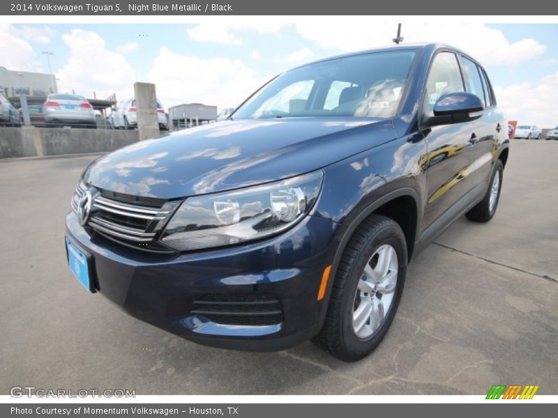 Night Blue Metallic / Black 2014 Volkswagen Tiguan S