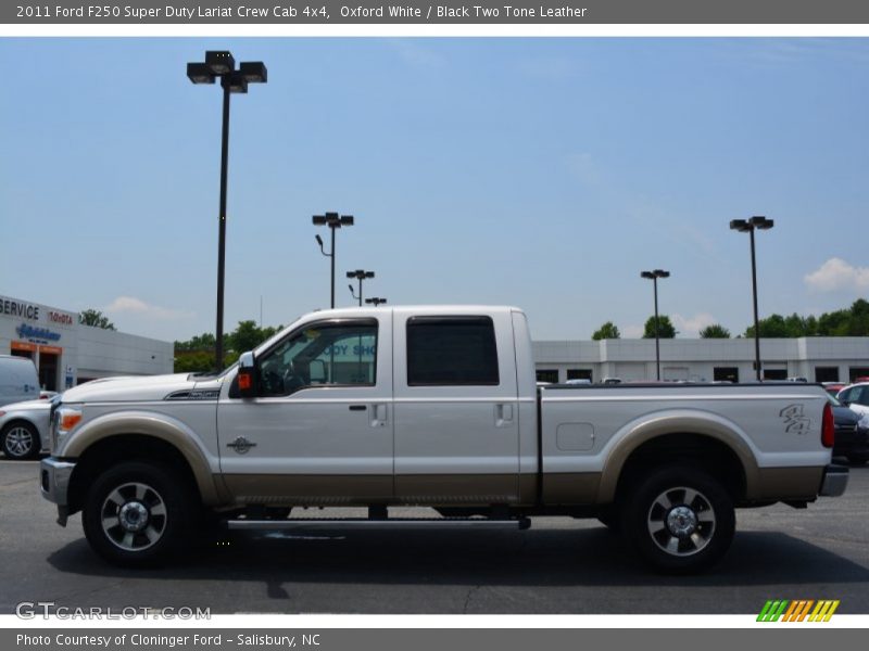 Oxford White / Black Two Tone Leather 2011 Ford F250 Super Duty Lariat Crew Cab 4x4