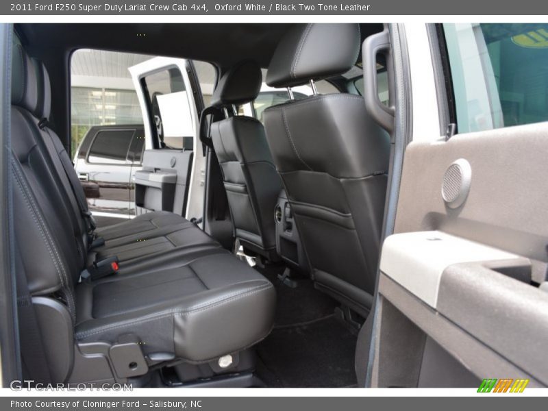 Oxford White / Black Two Tone Leather 2011 Ford F250 Super Duty Lariat Crew Cab 4x4