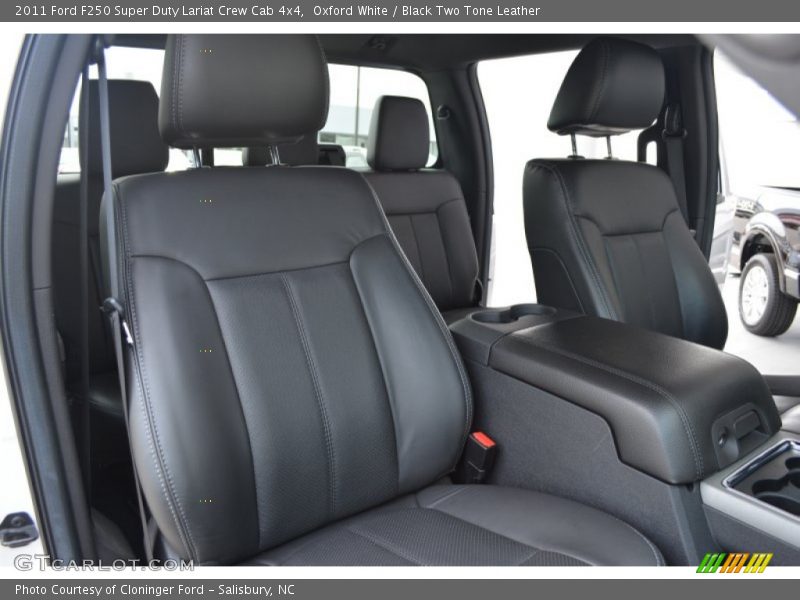 Oxford White / Black Two Tone Leather 2011 Ford F250 Super Duty Lariat Crew Cab 4x4