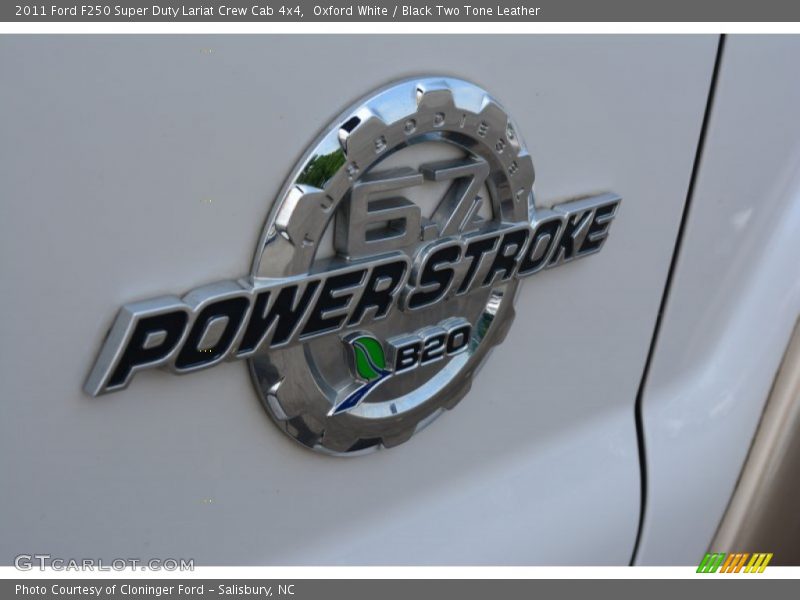 Oxford White / Black Two Tone Leather 2011 Ford F250 Super Duty Lariat Crew Cab 4x4