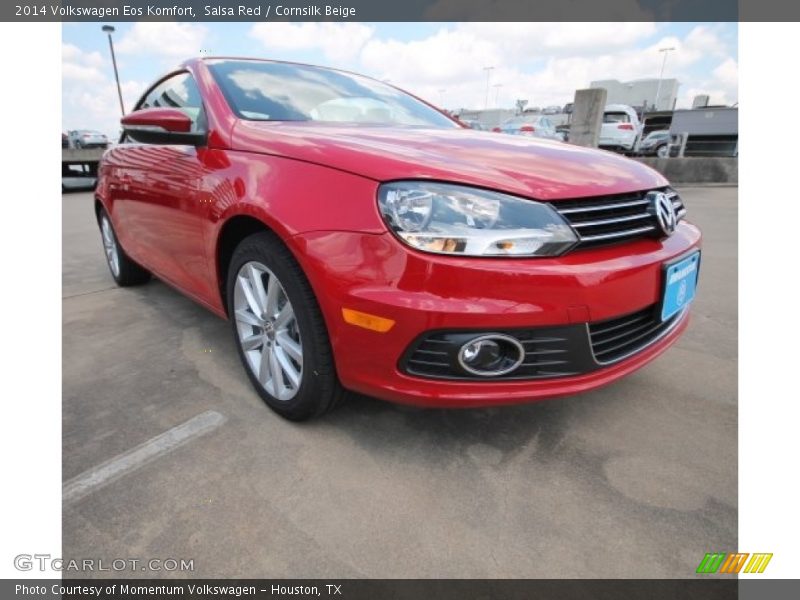 Salsa Red / Cornsilk Beige 2014 Volkswagen Eos Komfort