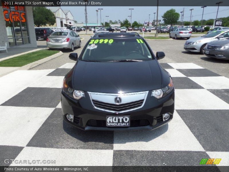 Crystal Black Pearl / Ebony 2011 Acura TSX Sport Wagon