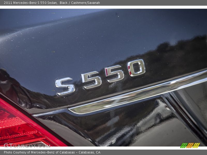Black / Cashmere/Savanah 2011 Mercedes-Benz S 550 Sedan