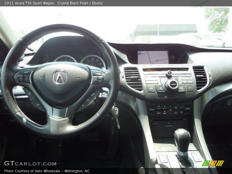 Crystal Black Pearl / Ebony 2011 Acura TSX Sport Wagon