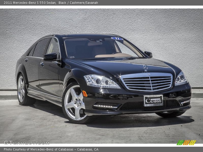 Black / Cashmere/Savanah 2011 Mercedes-Benz S 550 Sedan