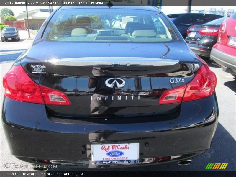 Malbec Black / Graphite 2012 Infiniti G 37 x AWD Sedan