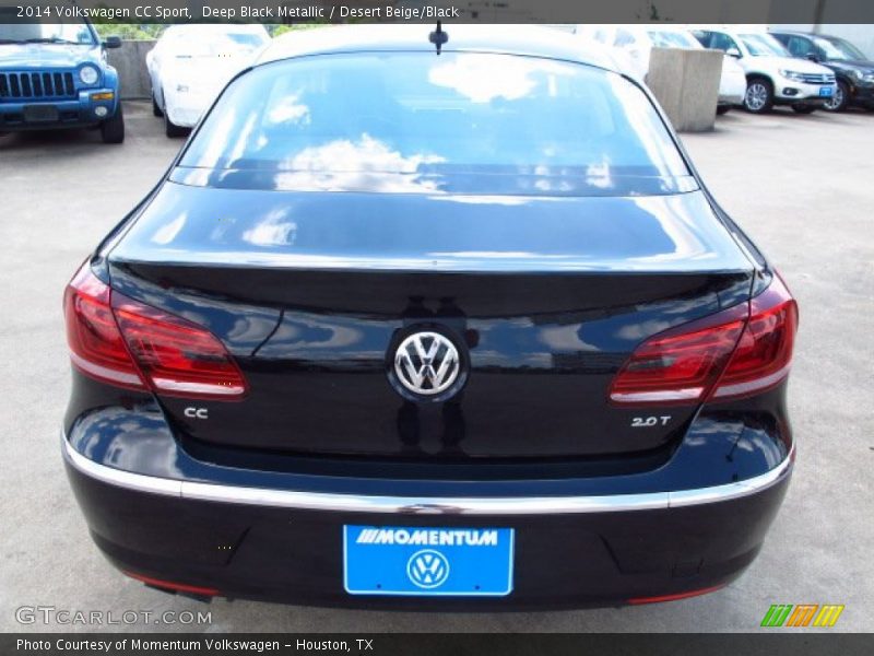 Deep Black Metallic / Desert Beige/Black 2014 Volkswagen CC Sport