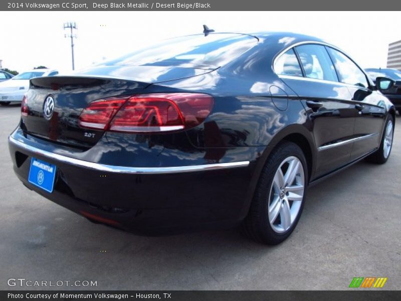 Deep Black Metallic / Desert Beige/Black 2014 Volkswagen CC Sport