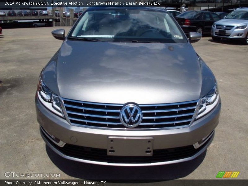 Light Brown Metallic / Desert Beige/Black 2014 Volkswagen CC V6 Executive 4Motion