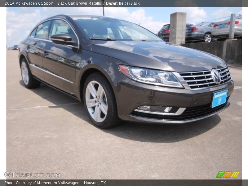 Black Oak Brown Metallic / Desert Beige/Black 2014 Volkswagen CC Sport